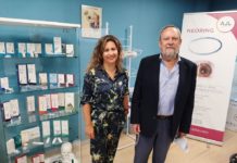 AJL Ophthalmic, casi 30 años de innovación continua para mejorar la vista Eva Larra y Pedro Salazar.