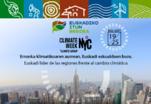 Euskadi participó en la Semana del Clima de Nueva York, como ejemplo de territorio avanzado en acción climática Semana del Clima